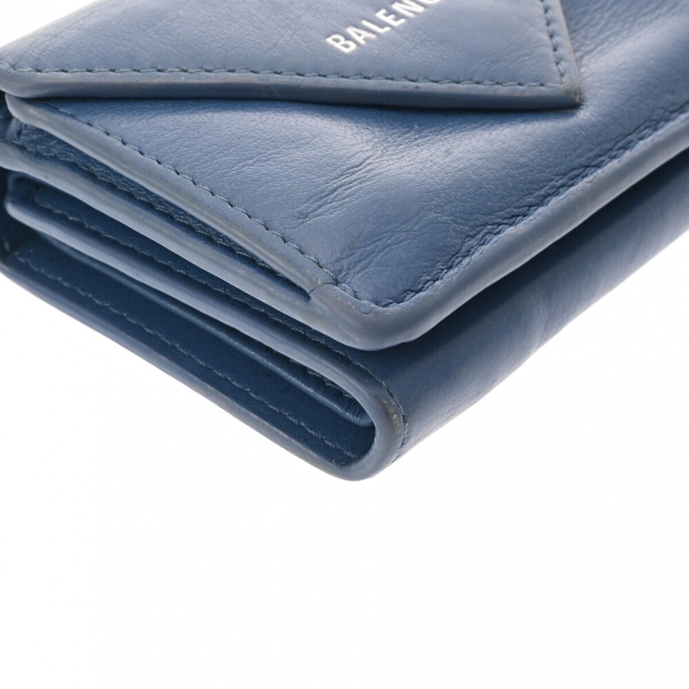 Balenciaga fold Wallet Blue Paper Tri Calfskin - Picture 4 of 12
